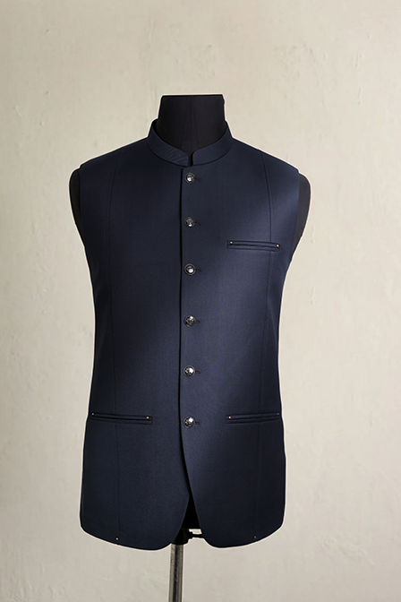 Blue Black Waistcoat